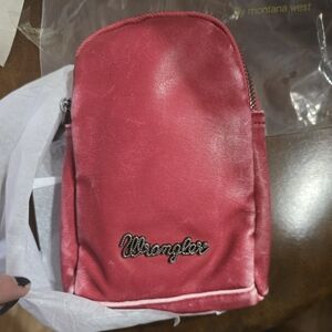 Wrangler By Montana West Dark Pink Sling/crossbody Bag Nwt